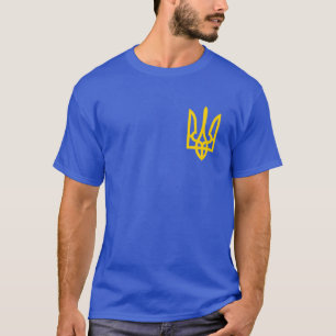 Golden Trident of Ukraine Blue T-Shirt