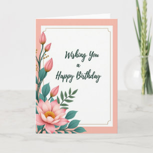 Golden Trim Birthday Card