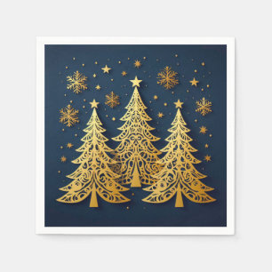 Golden Trio – Starry Pines Napkin
