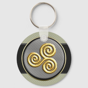 Golden Triskele Keychain