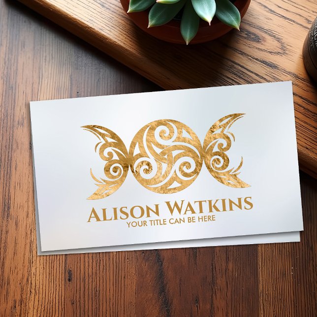 Golden Triskele - Triple Moon Business Card (Creator Uploaded)