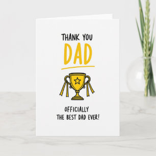 Golden Trophy Fathers Day Card