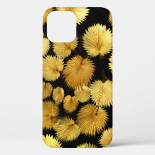 Golden Tropical Leaves: Licuala Elegance iPhone 12 Case