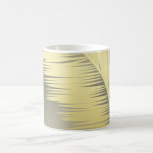 Golden Tropical Palm leaves Coffee Mug