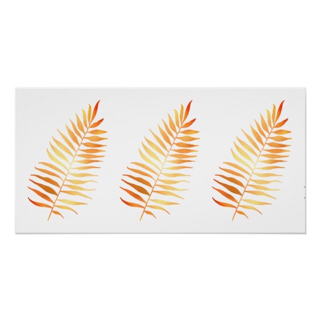 Golden Tropicals Leaf Poster (Front)