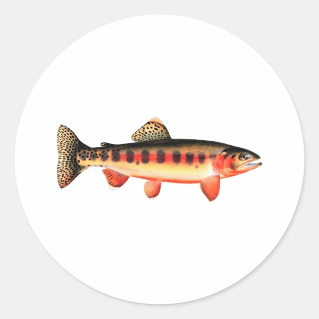 Golden Trout Classic Round Sticker (Front)