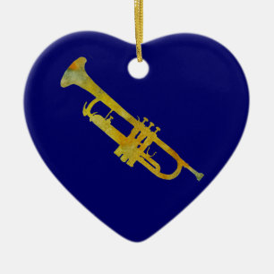 Golden Trumpet Ceramic Tree Decoration