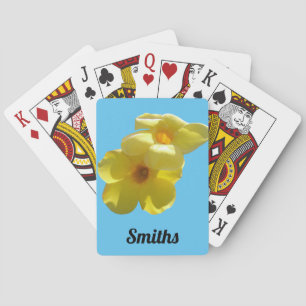 Golden Trumpet Flowers I Playing Cards