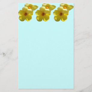 Golden Trumpet Flowers I Stationery