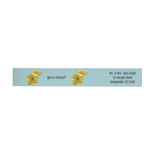 Golden Trumpet Flowers I Wrap Around Label