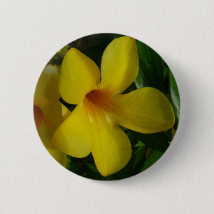 Golden Trumpet Flowers II Tropical 6 Cm Round Badge