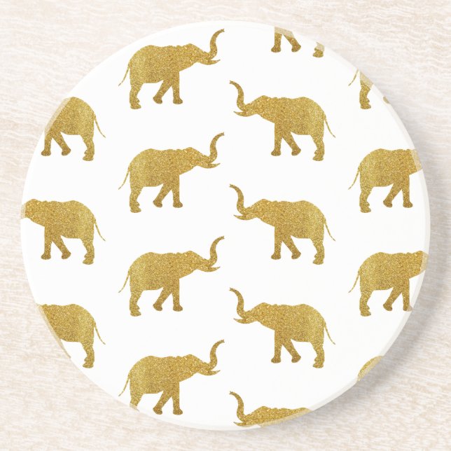 Golden Trumpeting Elephants Coaster (Front)