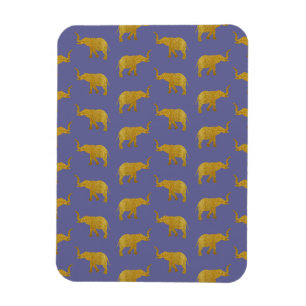 Golden Trumpeting Elephants Magnet