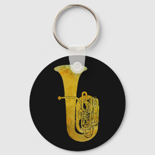Golden Tuba Key Ring