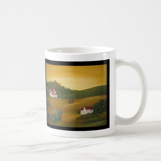 Golden Tuscan Landscape Coffee Mug (Right)