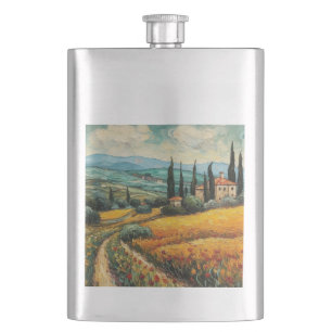 Golden Tuscany Dreams Hip Flask