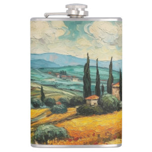 Golden Tuscany Dreams Hip Flask