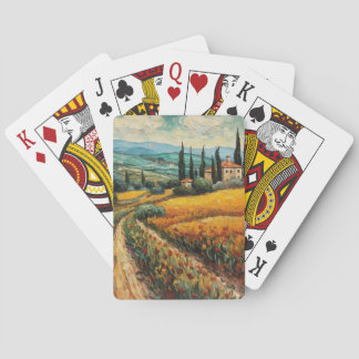 Golden Tuscany Dreams Playing Cards