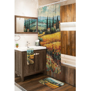 Golden Tuscany Dreams Shower Curtain