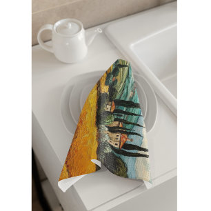 Golden Tuscany Dreams Tea Towel