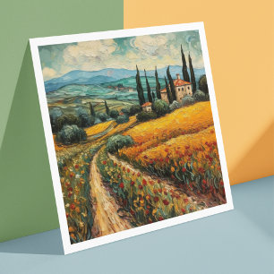 Golden Tuscany Wildflower Countryside Landscape