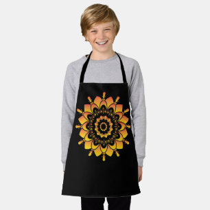 Golden Unique Mandala Design Apron