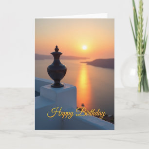 Golden Urn Birthday Card