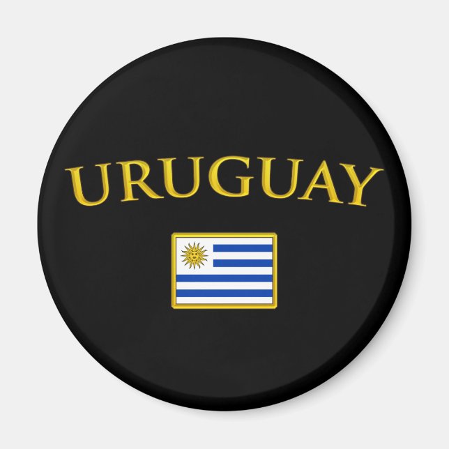 Golden Uruguay Magnet (Front)