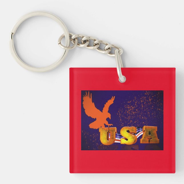 Golden USA Key Ring (Front)