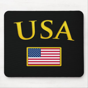 Golden USA Mouse Pad