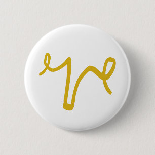 Golden Uterus 6 Cm Round Badge