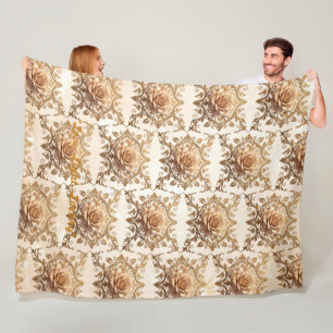 "Golden Valentine Dream" Fleece Blanket