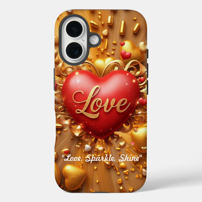 "Golden Valentine Glow" Case-Mate iPhone Case (Back)