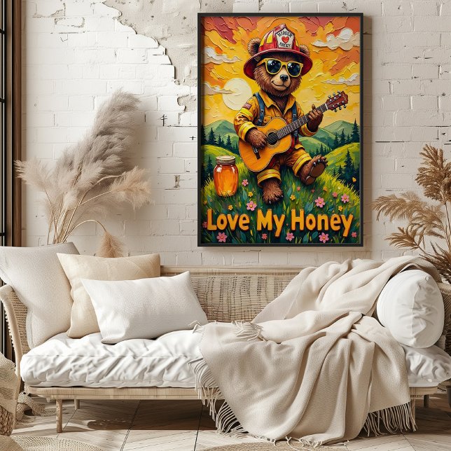 Golden Valley Guitar: Bear's Floral Ballad Poster (Creator Uploaded)