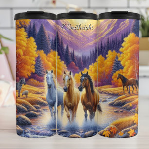 Golden Valley Horses Majestic Stream Run Thermal Tumbler