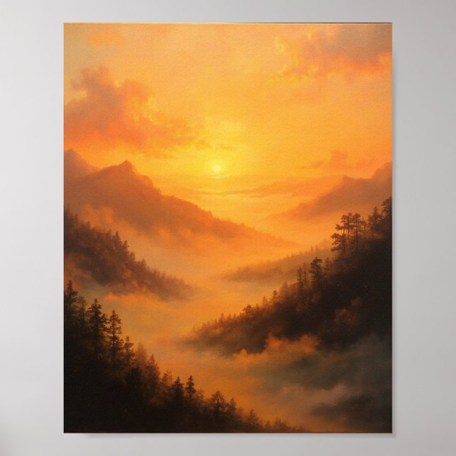 Golden Valley Sunrise Poster (Front)