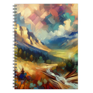 Golden Valley Sunset Landscape Notebook