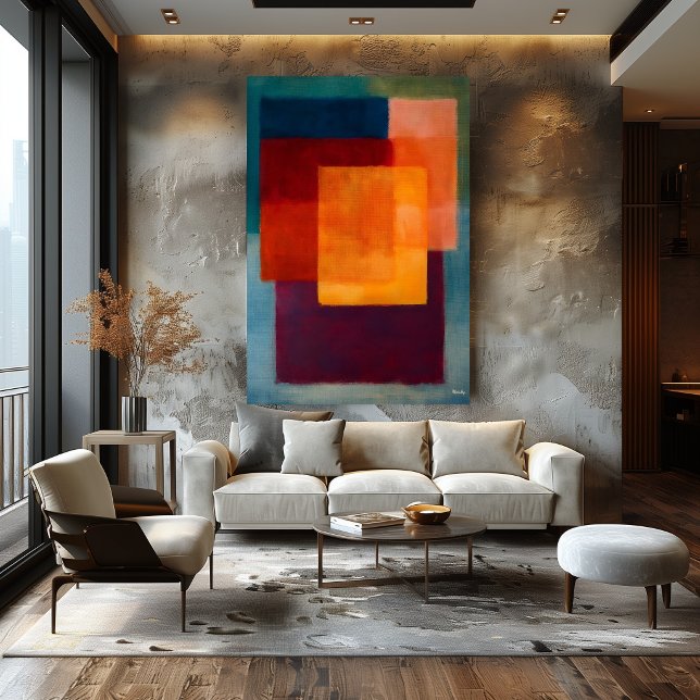 Golden Veil – Celestial Colour Fields Abstract Wal Poster (Creator Uploaded)