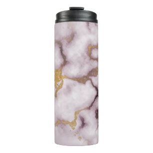 Golden Vein Marble  Blush Aura Thermal Tumbler