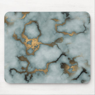 Golden Vein Marble  Ocean Mist Mouse Pads