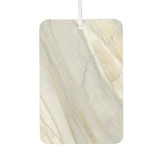 Golden Veined Carrara Marble Texture Car Air Freshener