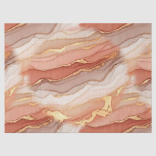Golden Veined Sienna Marble Luxury Art Tissue Paper