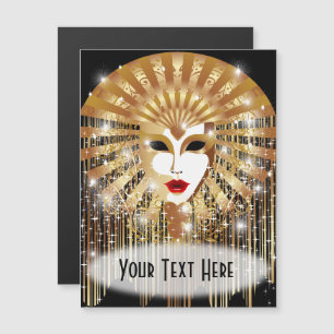 Golden Venice Carnival Party Mask