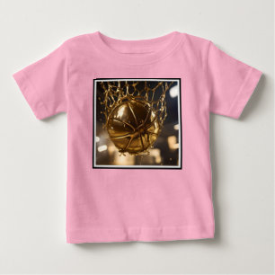 "Golden Victory: Netball Caught in a Gleaming Net" Baby T-Shirt
