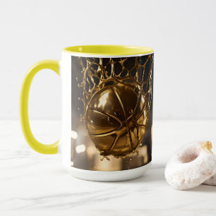 "Golden Victory: Netball Caught in a Gleaming Net" Mug