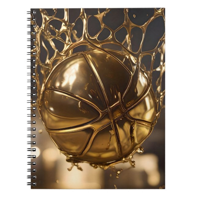 "Golden Victory: Netball Caught in a Gleaming Net" Notebook (Front)
