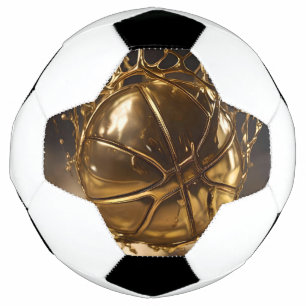 Golden Victory: Netball Caught in a Gleaming Net" Soccer Ball