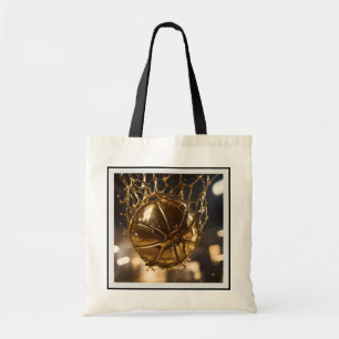 "Golden Victory: Netball Caught in a Gleaming Net" Tote Bag