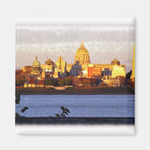 Golden View of Harrisburg, Pa Magnet