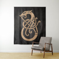 Golden Viking Serpent Knot Symbol